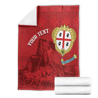 Personalised Sardinia Italy Blanket Sardegna Nuraghe With Falcon