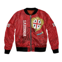 Personalised Sardinia Italy Bomber Jacket Sardegna Nuraghe With Falcon