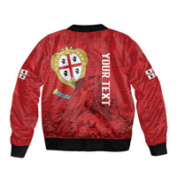 Personalised Sardinia Italy Bomber Jacket Sardegna Nuraghe With Falcon