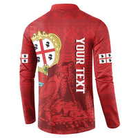 Personalised Sardinia Italy Button Sweatshirt Sardegna Nuraghe With Falcon