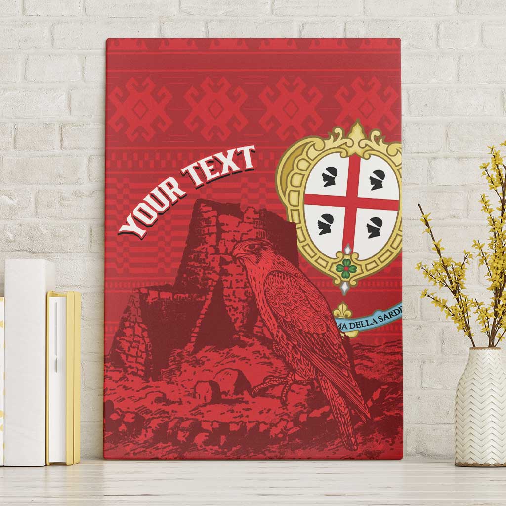 Personalised Sardinia Italy Canvas Wall Art Sardegna Nuraghe With Falcon