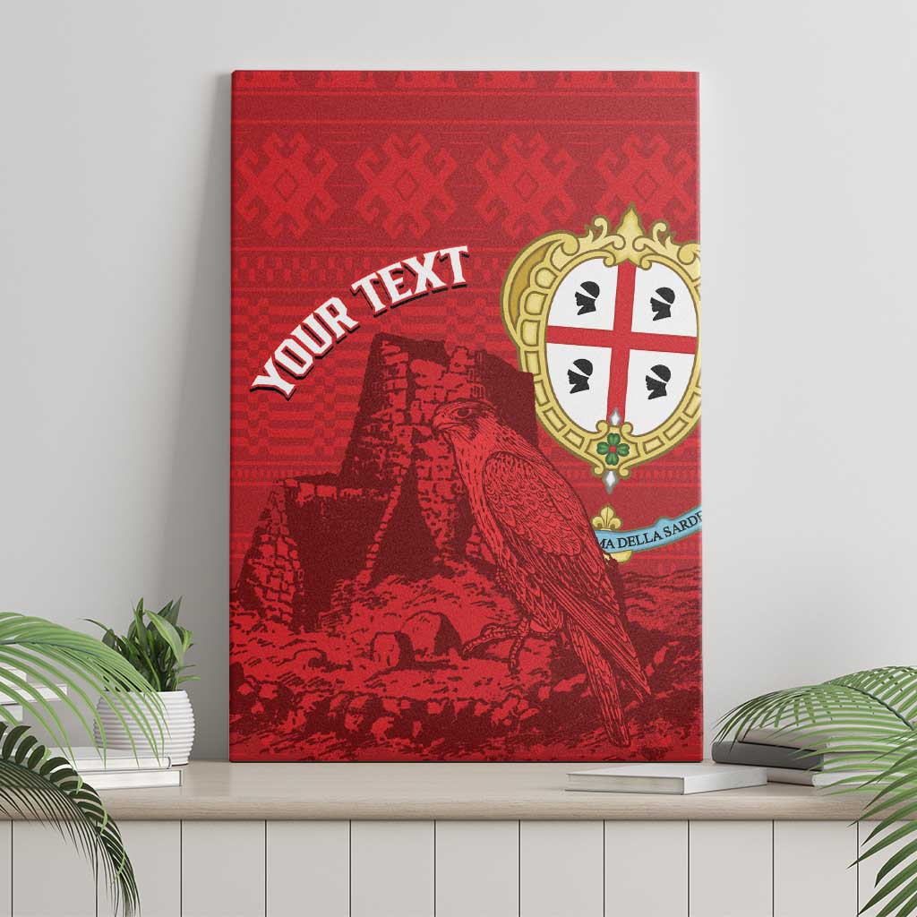 Personalised Sardinia Italy Canvas Wall Art Sardegna Nuraghe With Falcon