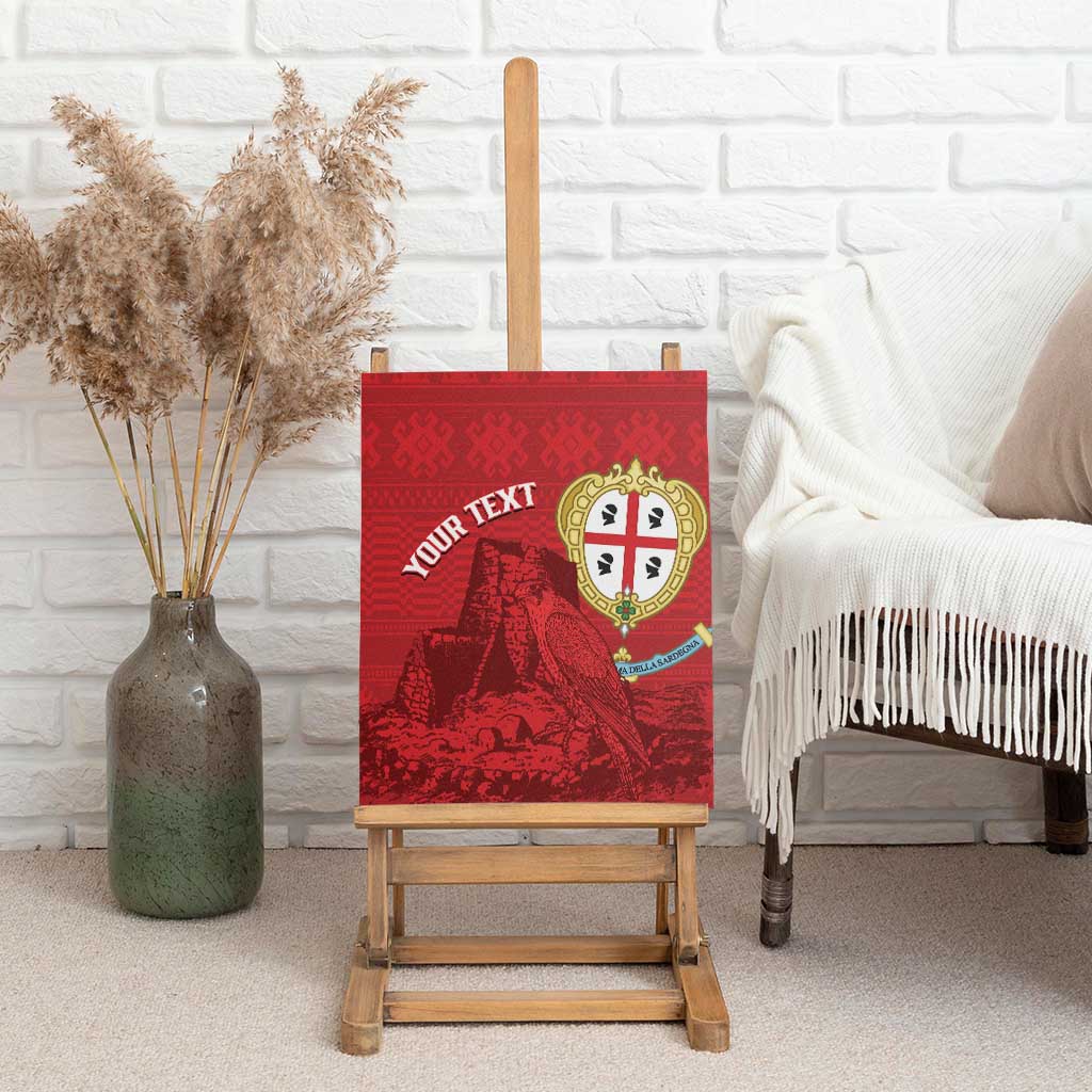 Personalised Sardinia Italy Canvas Wall Art Sardegna Nuraghe With Falcon