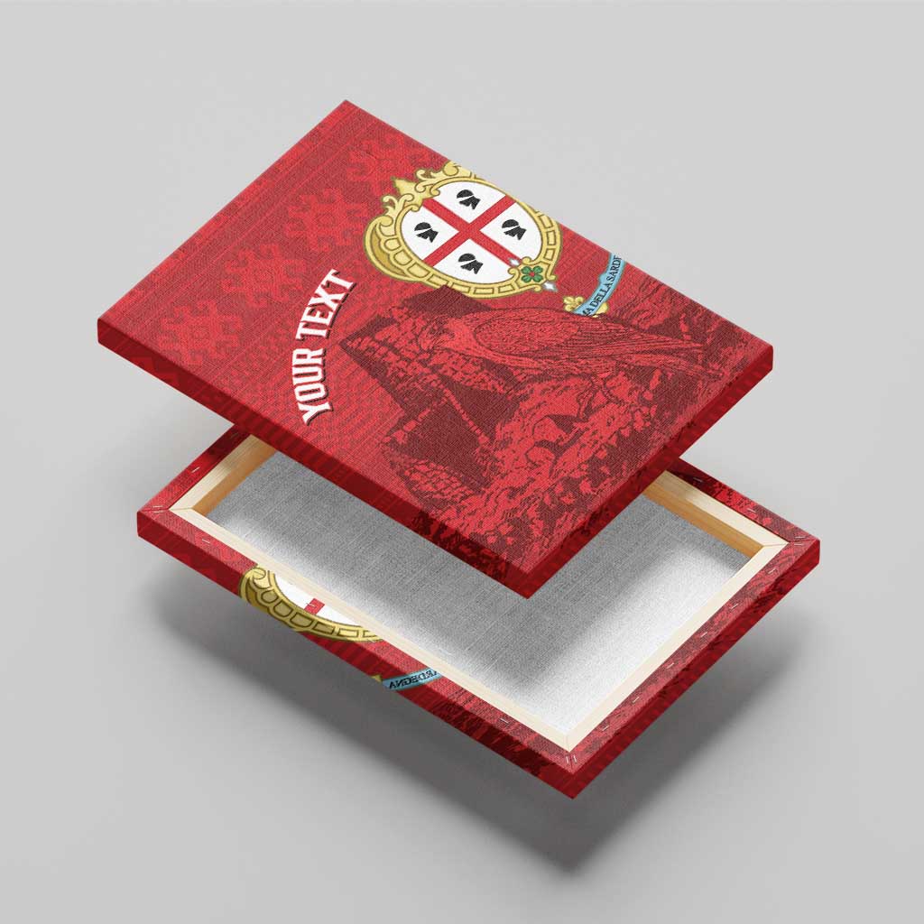 Personalised Sardinia Italy Canvas Wall Art Sardegna Nuraghe With Falcon