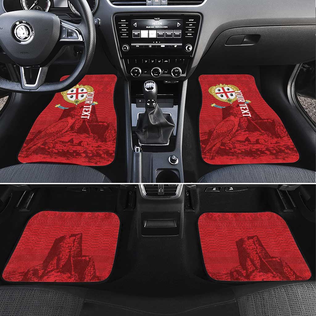 Personalised Sardinia Italy Car Mats Sardegna Nuraghe With Falcon