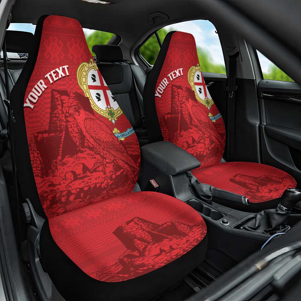 Personalised Sardinia Italy Car Seat Cover Sardegna Nuraghe With Falcon