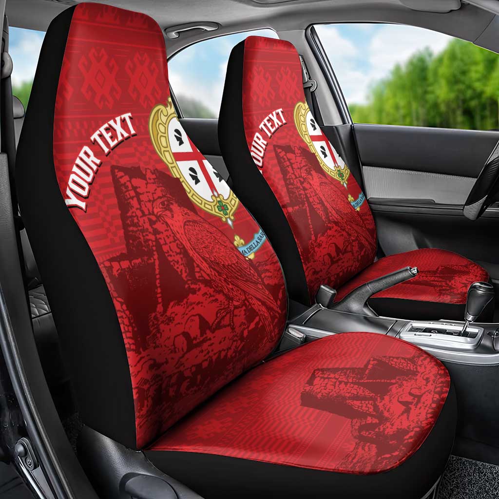 Personalised Sardinia Italy Car Seat Cover Sardegna Nuraghe With Falcon