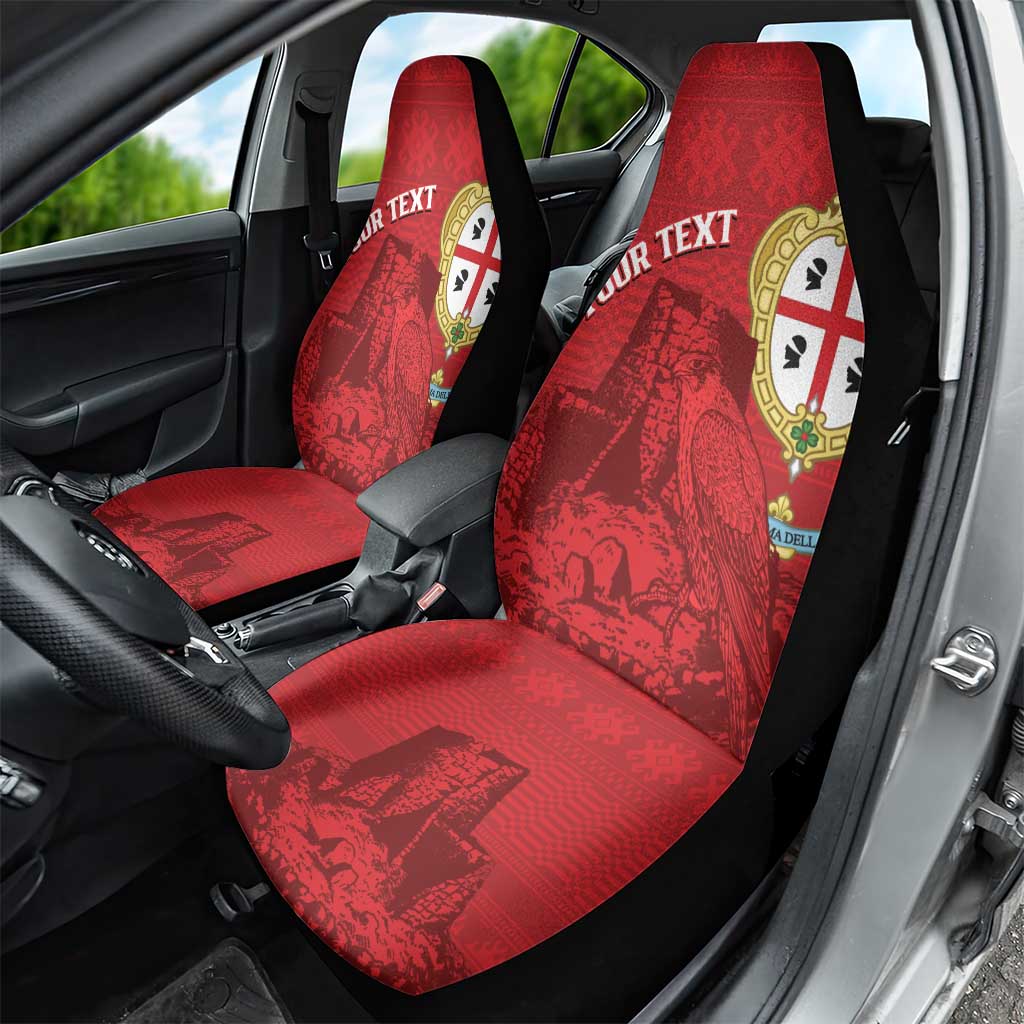 Personalised Sardinia Italy Car Seat Cover Sardegna Nuraghe With Falcon