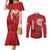 Personalised Sardinia Italy Couples Matching Mermaid Dress and Long Sleeve Button Shirt Sardegna Nuraghe With Falcon