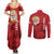 Personalised Sardinia Italy Couples Matching Summer Maxi Dress and Long Sleeve Button Shirt Sardegna Nuraghe With Falcon