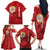 Personalised Sardinia Italy Family Matching Off The Shoulder Long Sleeve Dress and Hawaiian Shirt Sardegna Nuraghe With Falcon