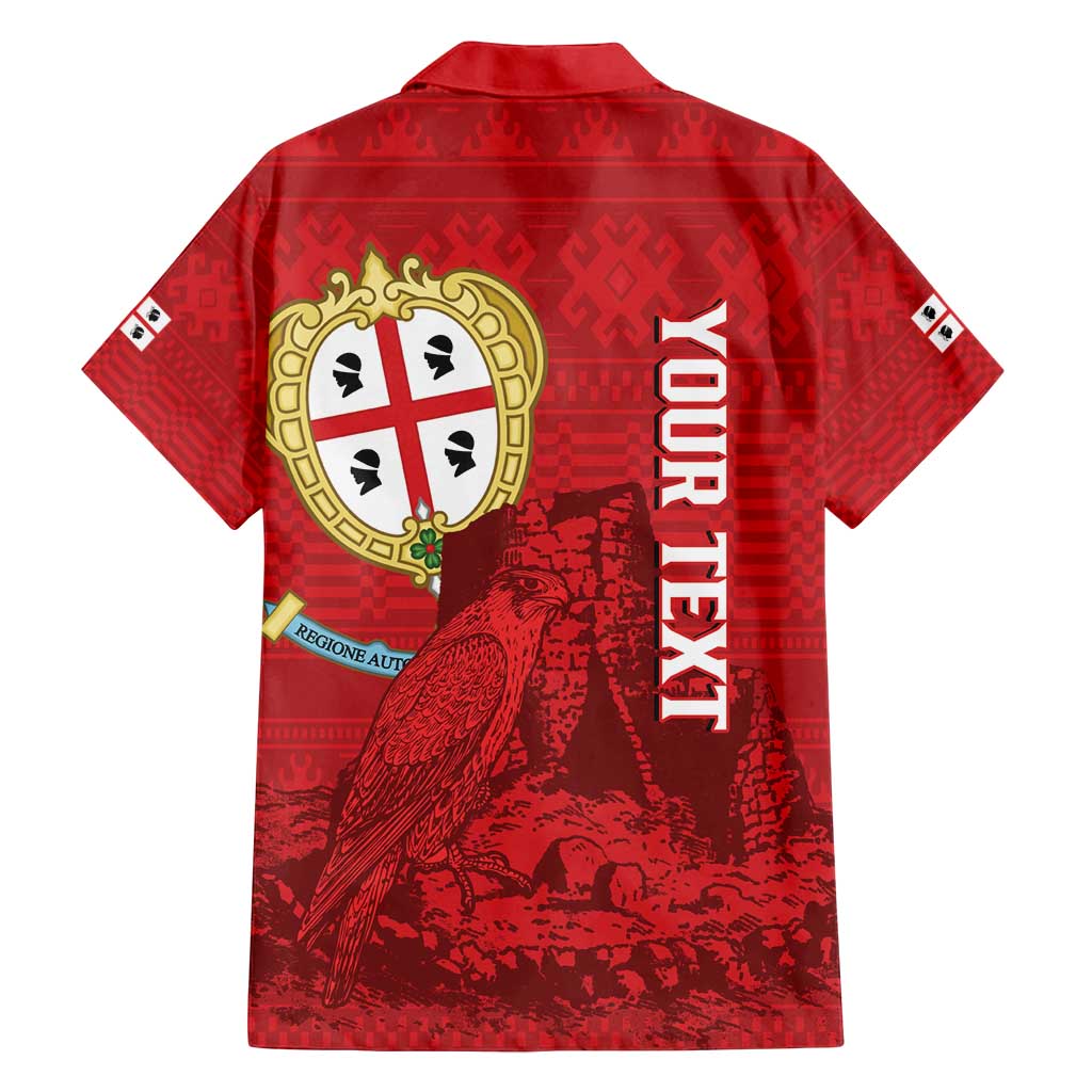 Personalised Sardinia Italy Family Matching Off Shoulder Short Dress and Hawaiian Shirt Sardegna Nuraghe With Falcon