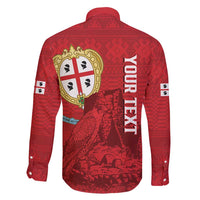 Personalised Sardinia Italy Family Matching Puletasi and Hawaiian Shirt Sardegna Nuraghe With Falcon