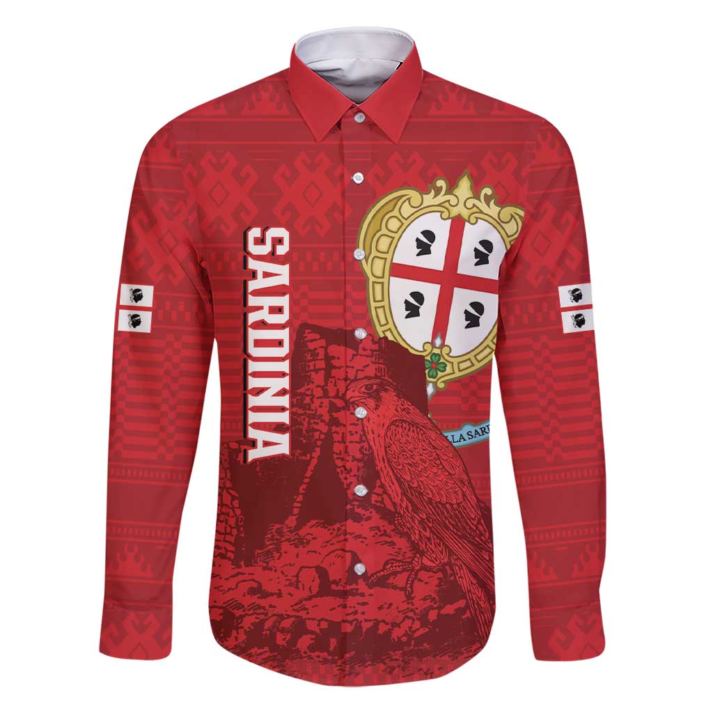 Personalised Sardinia Italy Family Matching Short Sleeve Bodycon Dress and Hawaiian Shirt Sardegna Nuraghe With Falcon