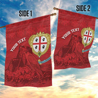 Personalised Sardinia Italy Garden Flag Sardegna Nuraghe With Falcon