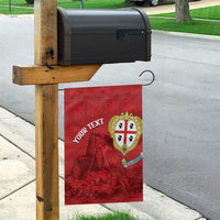 Personalised Sardinia Italy Garden Flag Sardegna Nuraghe With Falcon