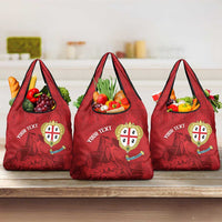 Personalised Sardinia Italy Grocery Bag Sardegna Nuraghe With Falcon