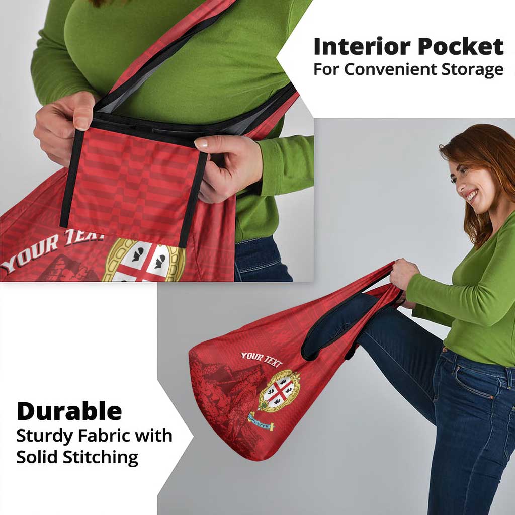 Personalised Sardinia Italy Grocery Bag Sardegna Nuraghe With Falcon