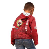 Personalised Sardinia Italy Kid Hoodie Sardegna Nuraghe With Falcon