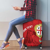 Personalised Sardinia Italy Luggage Cover Sardegna Nuraghe With Falcon