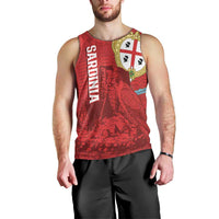 Personalised Sardinia Italy Men Tank Top Sardegna Nuraghe With Falcon