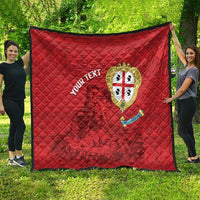 Personalised Sardinia Italy Quilt Sardegna Nuraghe With Falcon