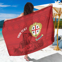 Personalised Sardinia Italy Sarong Sardegna Nuraghe With Falcon