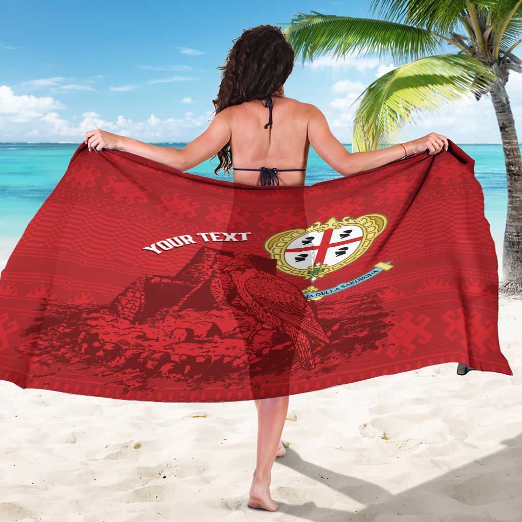 Personalised Sardinia Italy Sarong Sardegna Nuraghe With Falcon