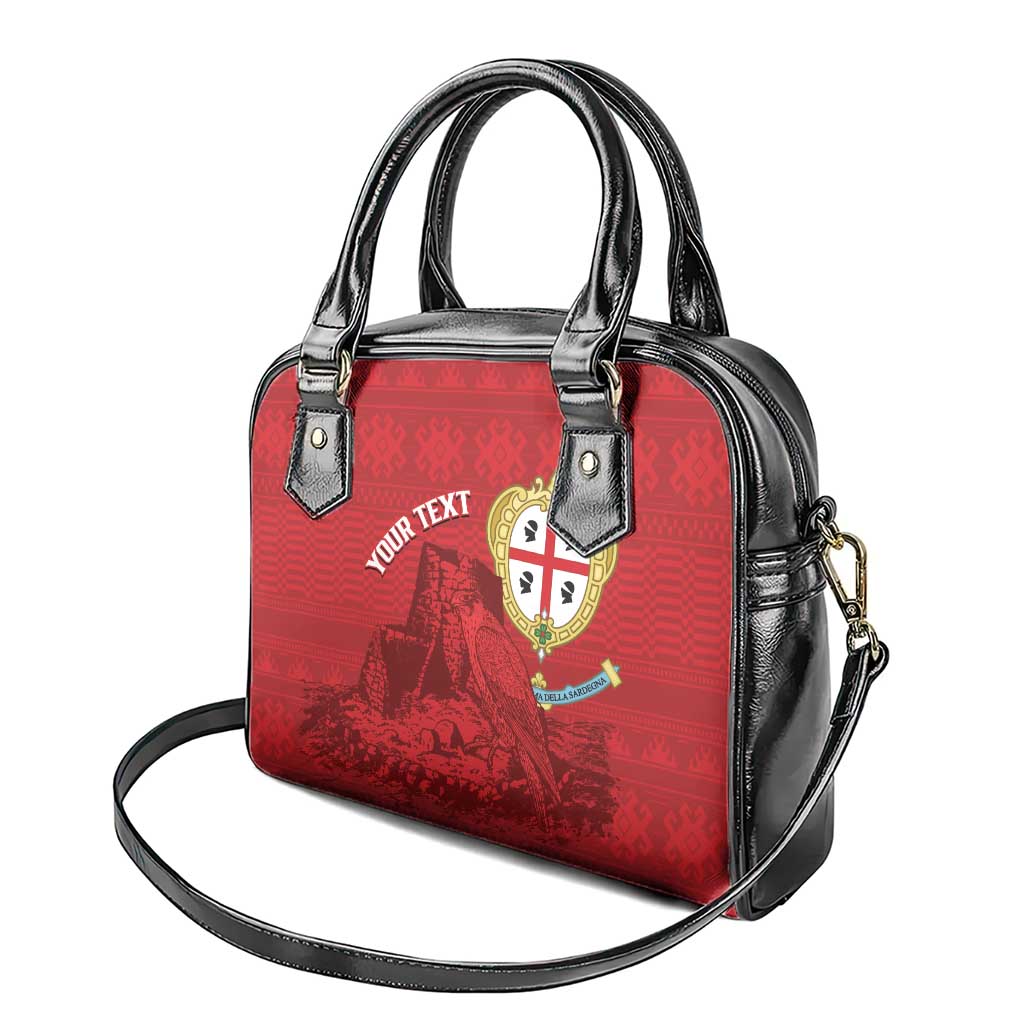 Personalised Sardinia Italy Shoulder Handbag Sardegna Nuraghe With Falcon