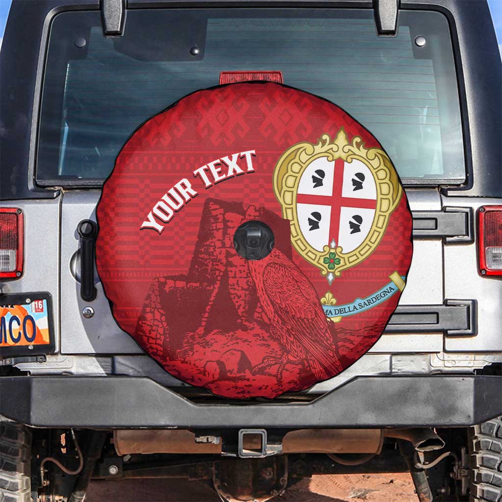 Personalised Sardinia Italy Spare Tire Cover Sardegna Nuraghe With Falcon