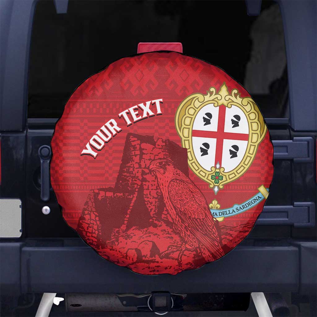 Personalised Sardinia Italy Spare Tire Cover Sardegna Nuraghe With Falcon