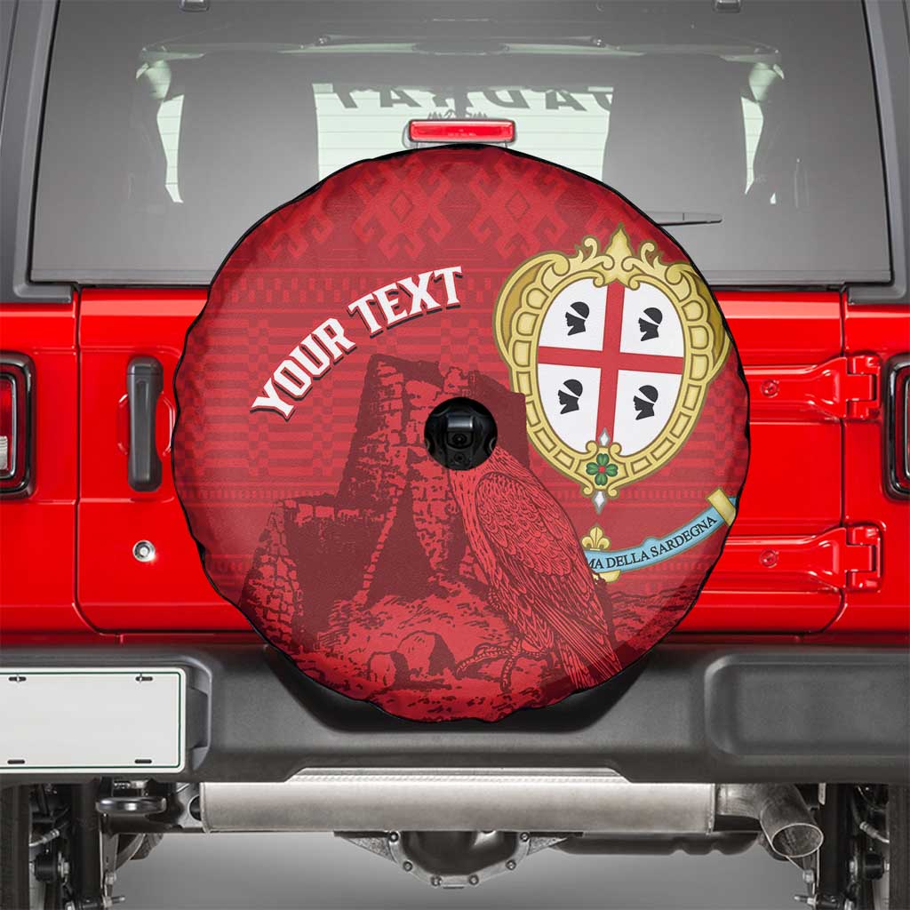 Personalised Sardinia Italy Spare Tire Cover Sardegna Nuraghe With Falcon