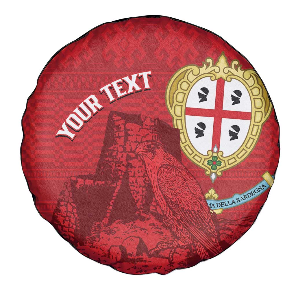 Personalised Sardinia Italy Spare Tire Cover Sardegna Nuraghe With Falcon