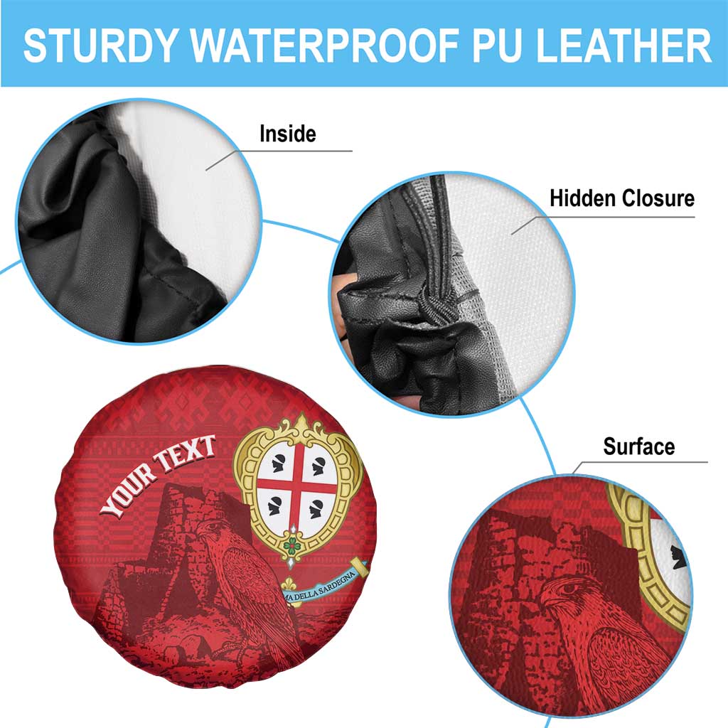 Personalised Sardinia Italy Spare Tire Cover Sardegna Nuraghe With Falcon