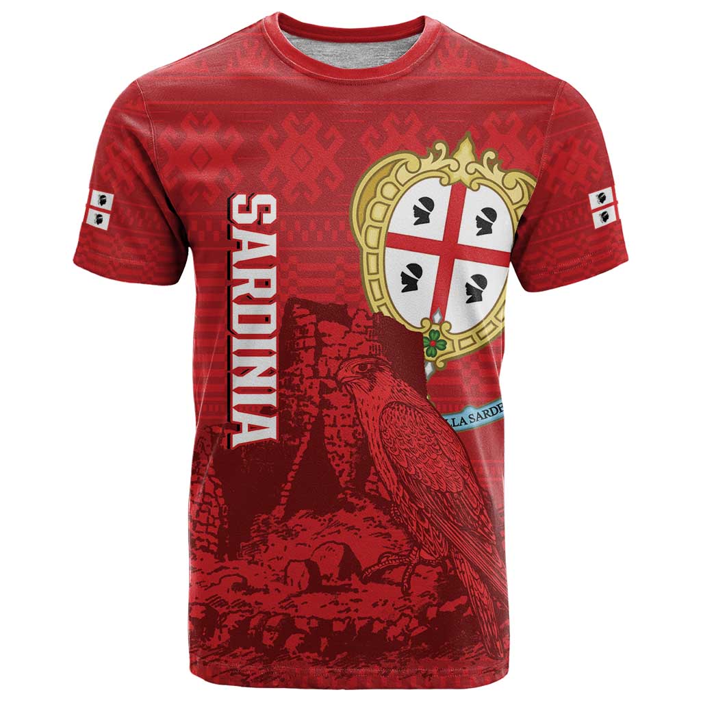 Personalised Sardinia Italy T Shirt Sardegna Nuraghe With Falcon