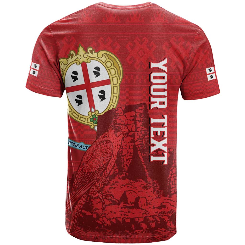 Personalised Sardinia Italy T Shirt Sardegna Nuraghe With Falcon