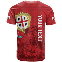 Personalised Sardinia Italy T Shirt Sardegna Nuraghe With Falcon