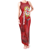 Personalised Sardinia Italy Tank Maxi Dress Sardegna Nuraghe With Falcon