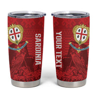 Personalised Sardinia Italy Tumbler Cup Sardegna Nuraghe With Falcon