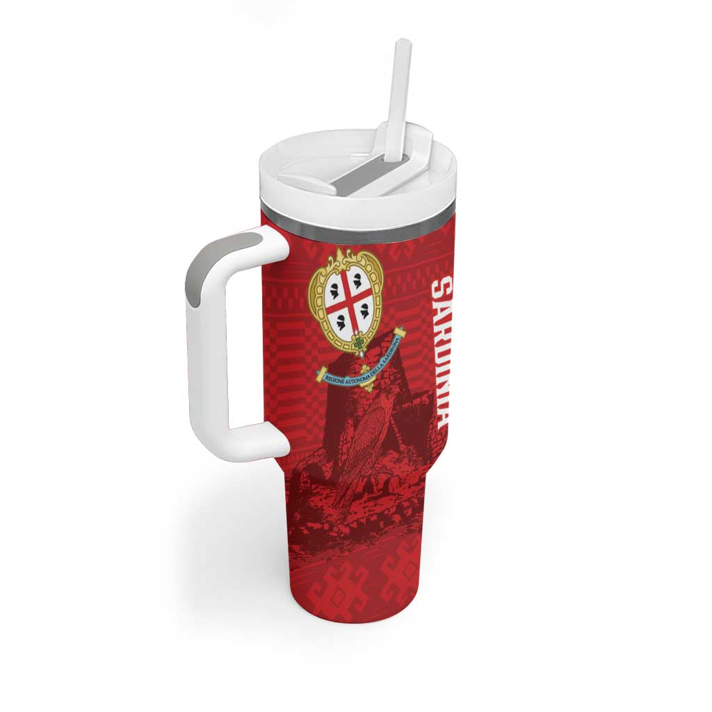 Personalised Sardinia Italy Tumbler With Handle Sardegna Nuraghe With Falcon