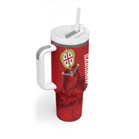 Personalised Sardinia Italy Tumbler With Handle Sardegna Nuraghe With Falcon