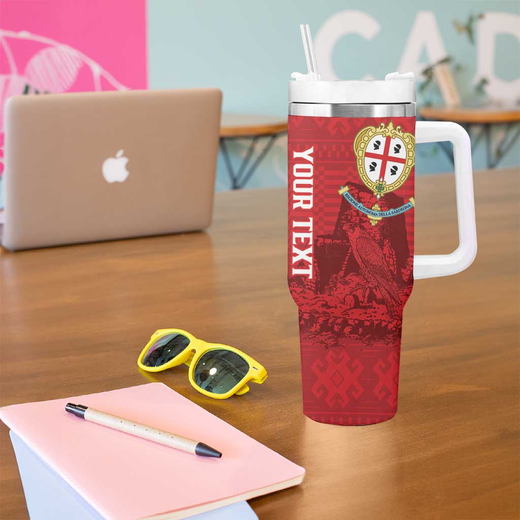 Personalised Sardinia Italy Tumbler With Handle Sardegna Nuraghe With Falcon