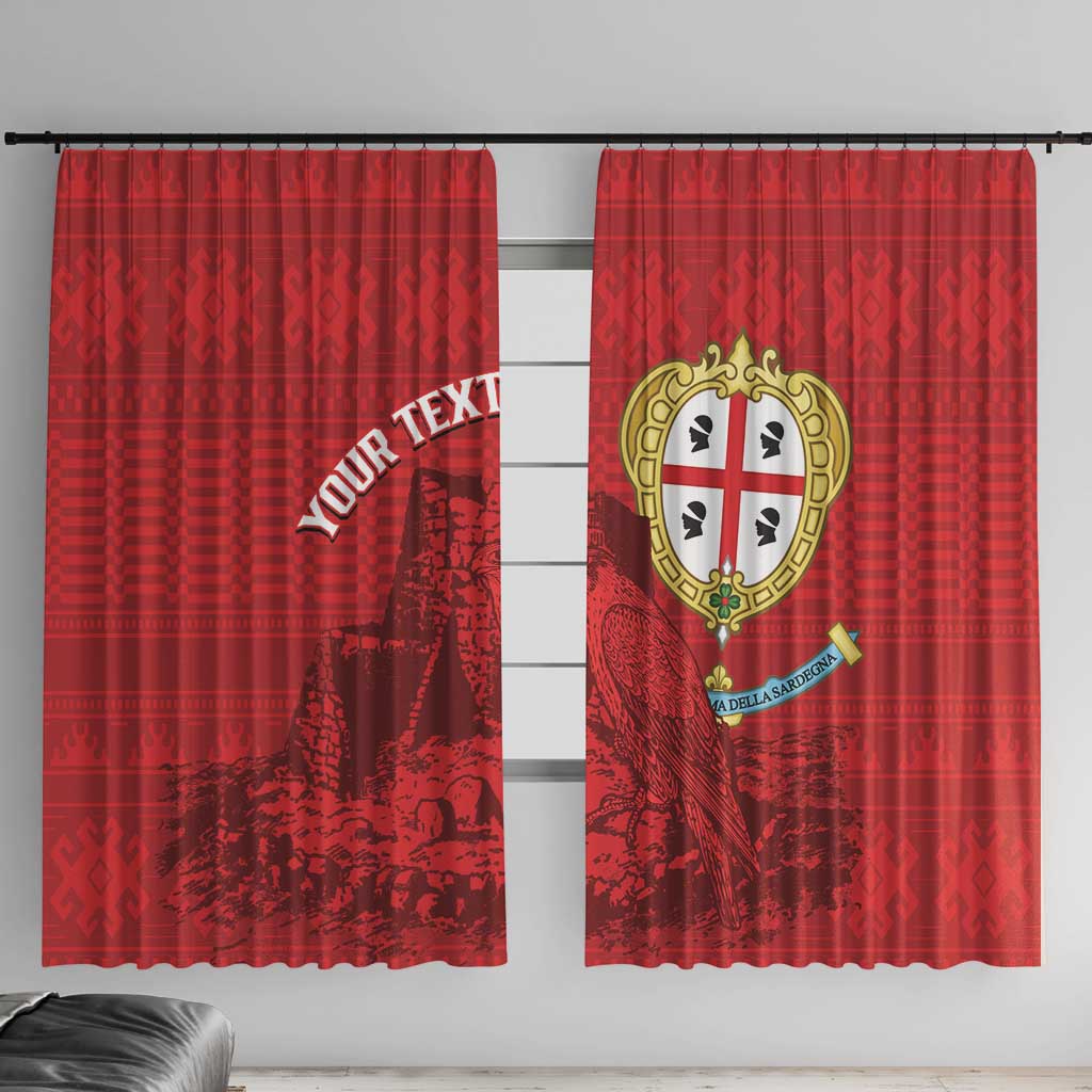 Personalised Sardinia Italy Window Curtain Sardegna Nuraghe With Falcon