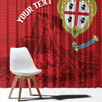 Personalised Sardinia Italy Window Curtain Sardegna Nuraghe With Falcon