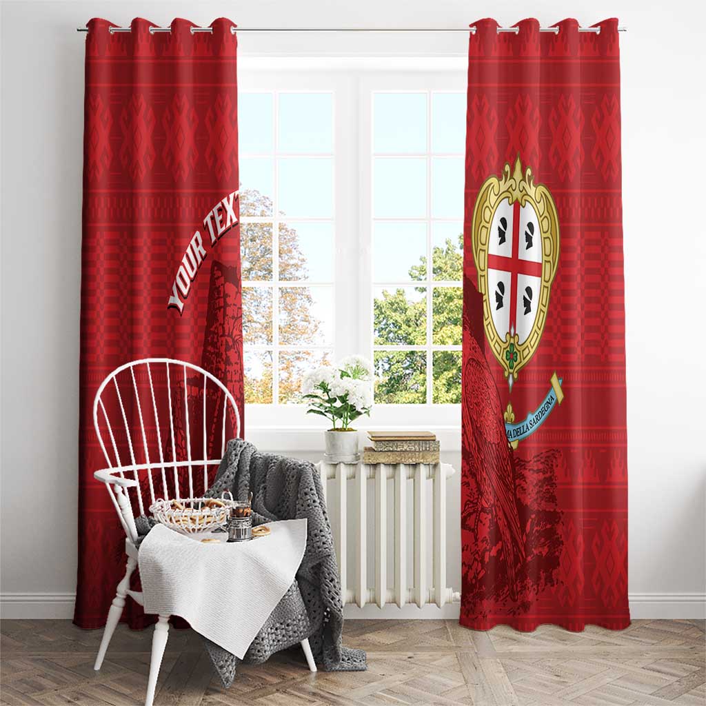 Personalised Sardinia Italy Window Curtain Sardegna Nuraghe With Falcon