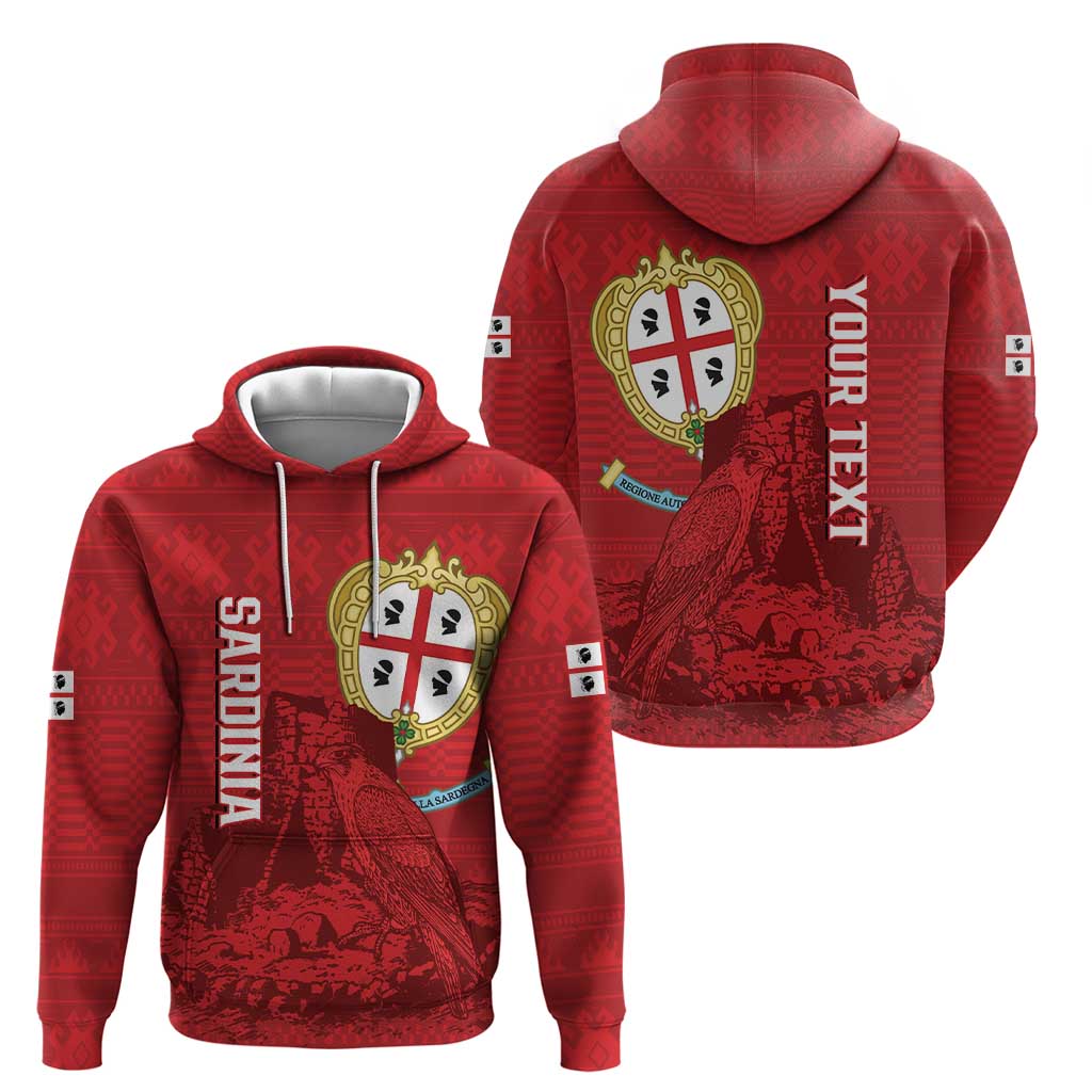 Personalised Sardinia Italy Zip Hoodie Sardegna Nuraghe With Falcon