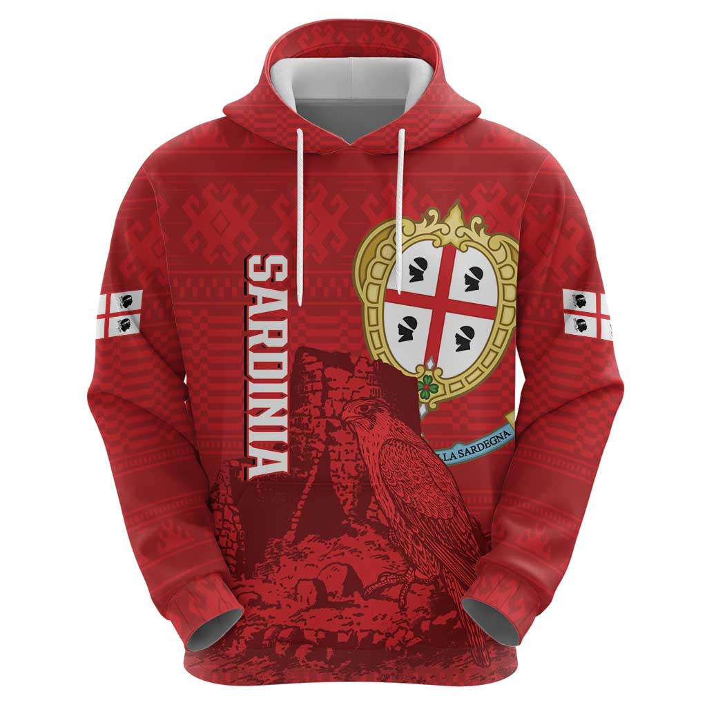 Personalised Sardinia Italy Zip Hoodie Sardegna Nuraghe With Falcon
