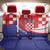 Croatia National Day Back Car Seat Cover Hrvatska Checkerboard With Slavic Pattern