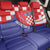 Croatia National Day Back Car Seat Cover Hrvatska Checkerboard With Slavic Pattern
