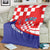 Croatia National Day Blanket Hrvatska Checkerboard With Slavic Pattern